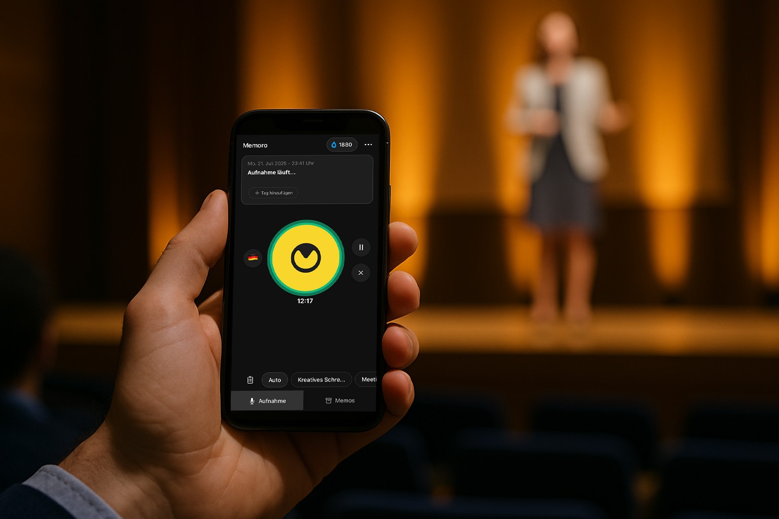 Memoro app for conference recordings
