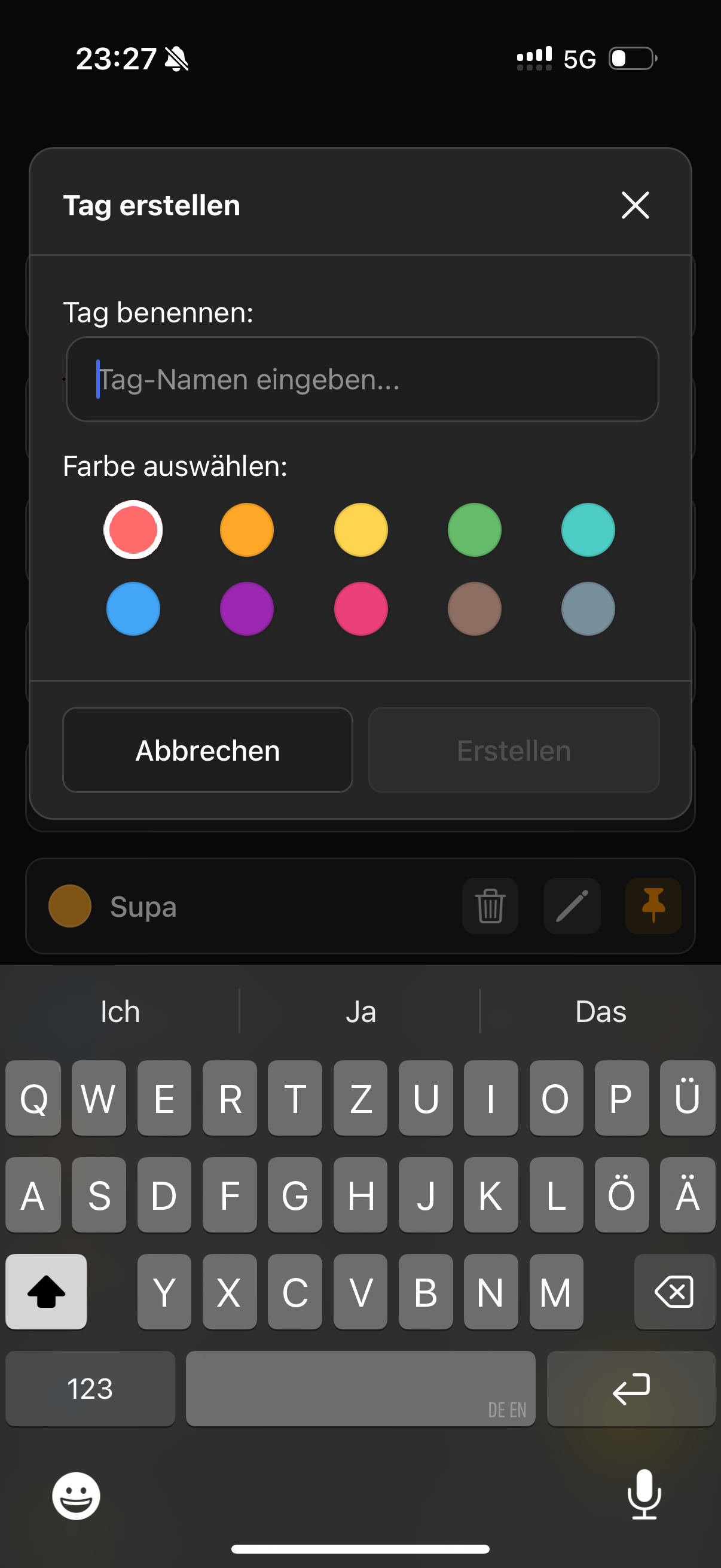 Create Tag Modal