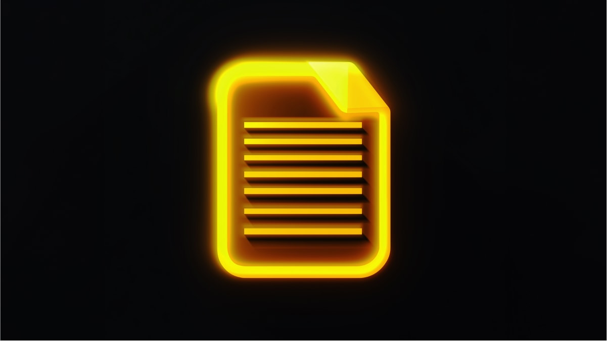 yellow glowing icon of summary